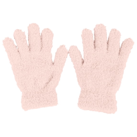 LIZENG Velvet Knitted Full Finger Gloves Soft Fuzzy Winter Gloves Plush Warm Cold Weather Gloves for Everyone Gloves Kids