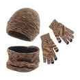 thumbnail image 1 of LIZENG Winter Hats Scarf and Screen Gloves Set for Men and Women Warm Knit Cap 3 Pieces Set with Knit Warm Hat +Long Scarf+Touch Screen Gloves Set Neck Scarves for Women Men, 1 of 4