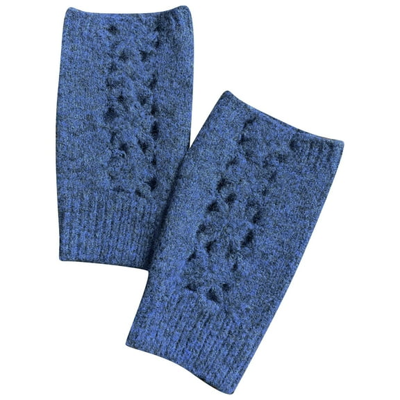 LIZENG Winter New Ladies Fingerless Knitted Warm Solid Color Wool Blend Warm Half Half Finger Wool Gloves with Thumb Hole Gloves Mittens for Typing Driving
