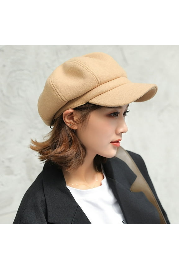 Women's Solid Color Wool Beret Hat Classic Painter Style Dome Design Warm and Fashionable Cap Ideal for Autumn and Winter Soft Stretchy Fabric for Comfort One Size Most Gift