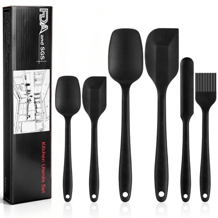 LIZEVINC 6 Pack Silicone Spatula Set – Heat Resistant up to 600°F, Non-Stick Kitchen Utensils for Baking, Cooking, Mixing, Dishwasher Safe
