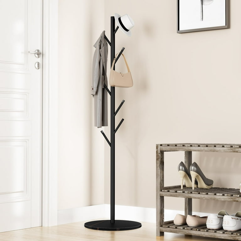 LIZEVINC Coat Rack, Adjustable Size coat Tree with 7 Hooks