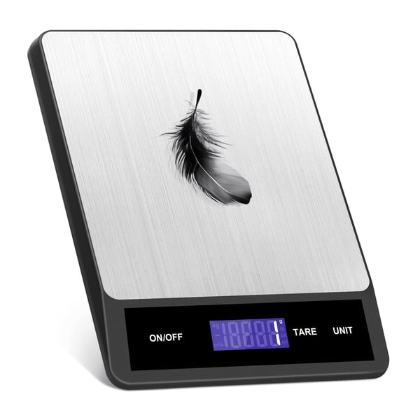 LIZEVINC Food Scale, 5kg/11lb Digital Kitchen Scale with 6 Units LCD Display and Tare Function, 1g/0.05oz Accuracy, Stainless Steel Digital Food Scale Grams and Ounces for Baking Cooking(No Battery)