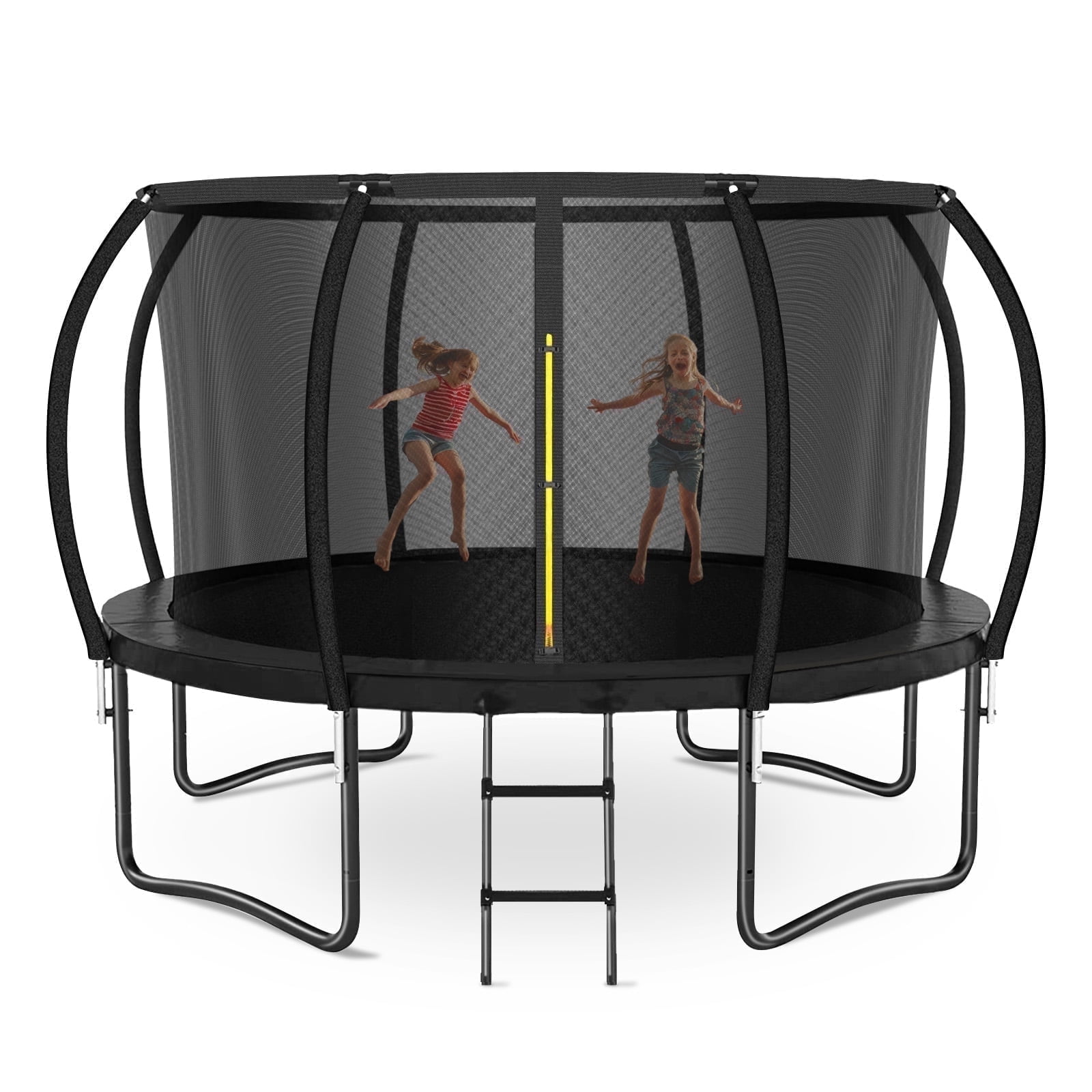LIZEVINC Trampoline 12 FT for Kids Outdoor Recreational Trampolines with Enclosure Net and Ladder
