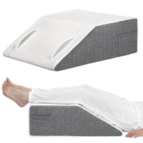 LIZEVINC Wedge Pillow Headboard,for Swelling and Blood Circulation, Leg Wedge Pillow for Sleeping, Knee Pillow for Knee Hip Ankle Pain Relief,Removable Washable Cover with handle and pocket