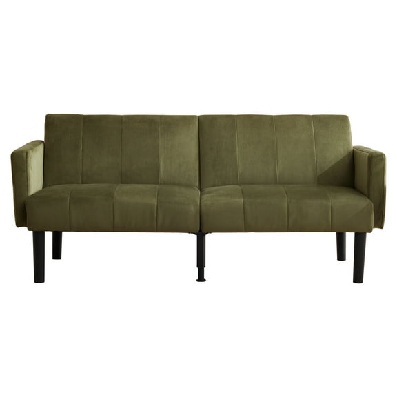 LIZHOUMIL 75.5" Convertible Loveseat Sofa, 3-Position Fabric Sofa Bed