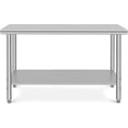 thumbnail image 1 of LIZHOUMIL Commercial Stainless Steel Work Table, NSF Certified, Adjustable Storage, 1 of 9