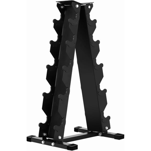 LIZHOUMIL Heavy Duty Dumbbell Rack, A-Frame Weight Storage Stand, Black Powder Coated