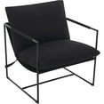 thumbnail image 1 of LIZHOUMIL Modern Sling Chair, Metal Frame, Shredded Foam, Linen/Corduroy (4 Colors), 1 of 7