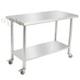thumbnail image 1 of LIZHOUMIL NSF Stainless Steel Work Table 48"x24" w/ Adjustable Shelf & Backsplash, 1 of 7