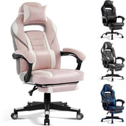 LIZHOUMIL Pro Gaming Chair, PU Leather, 300LBS Capacity w/ Footrest & Massage