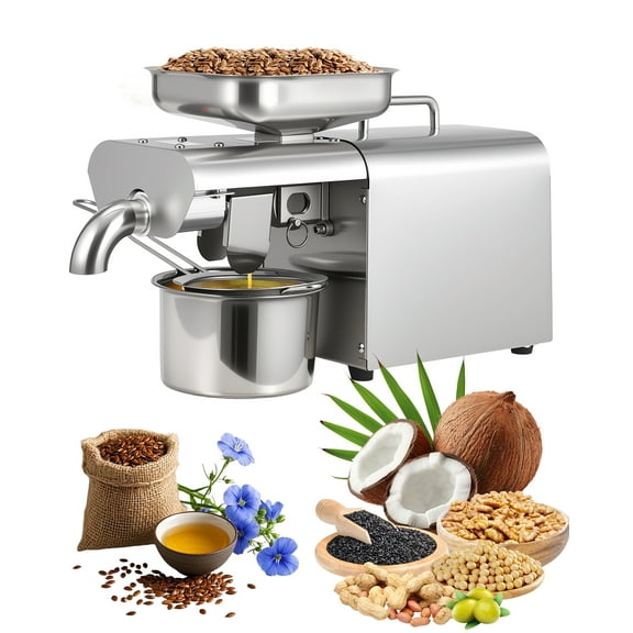 LIZHOUMIL Stainless Steel Oil Press Machine, 500W/750W, Adjustable/Constant Temp, 110V