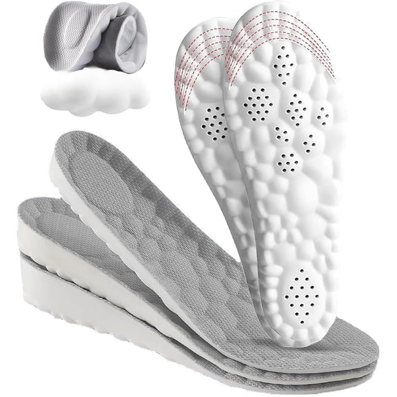 LIZIYY 4D Cloud Height Increase Insoles for Men Women, Cloud Tech Memory Foam Cushion Inserts, Trim to Fit for Sneakers Boots & Casual Shoes