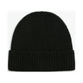 thumbnail image 1 of LIZUOJUN Under $3 Beanie Winter Hat For Men Women Solid Color Ribbed Knitted Cuff Hat Lightweight Stretchy Windproof Hip Hop Cold Cap Packable Outdoor Daily Headwear For Casual Use Black, 1 of 5