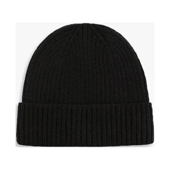 LIZUOJUN Under $3 Beanie Winter Hat For Men Women Solid Color Ribbed Knitted Cuff Hat Lightweight Stretchy Windproof Hip Hop Cold Cap Packable Outdoor Daily Headwear For Casual Use Black