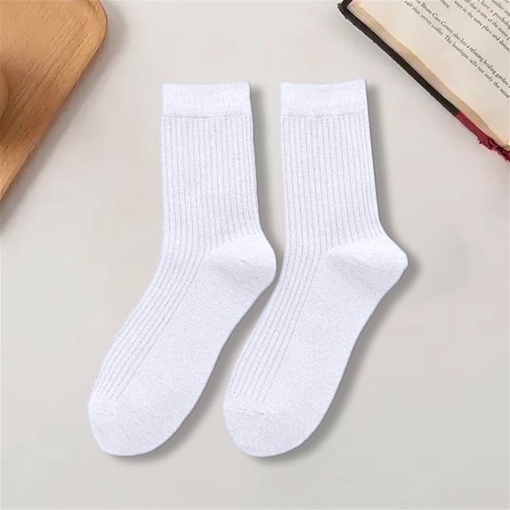 DailyChi Under $3 Crew Socks for Women Casual Cotton Socks Soft Breathable Stretchy Socks Everyday Reinforced Heel and Toe Socks Lightweight Casual Socks Everyday Comfort, One Size