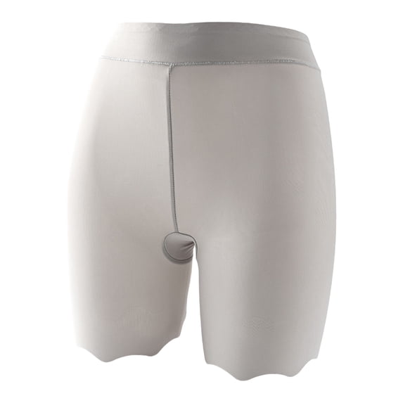 LIZUOJUN Under $3 Mid Waist Split Crotch Seamless Safety Boyshort Shorts For Women, Laser Wave Hem Silky Anti-Chafing No Show Under Dresses Underwear Regular & Plus Size M-3XL
