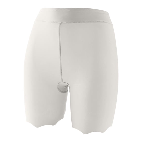 LIZUOJUN Under $3 Mid Waist Split Crotch Seamless Safety Boyshort Shorts For Women, Laser Wave Hem Silky Anti-Chafing No Show Under Dresses Underwear Regular & Plus Size M-3XL