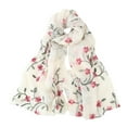 thumbnail image 1 of LIZUOJUN Under $4 Long Scarf Floral Embroidery Chiffon Lightweight Shawls And Sun Protection Wraps Muslim Scarf Neck Wrap Summer Beach Cover Up For Neck Hair Belt Accessory Beige,One Size, 1 of 2