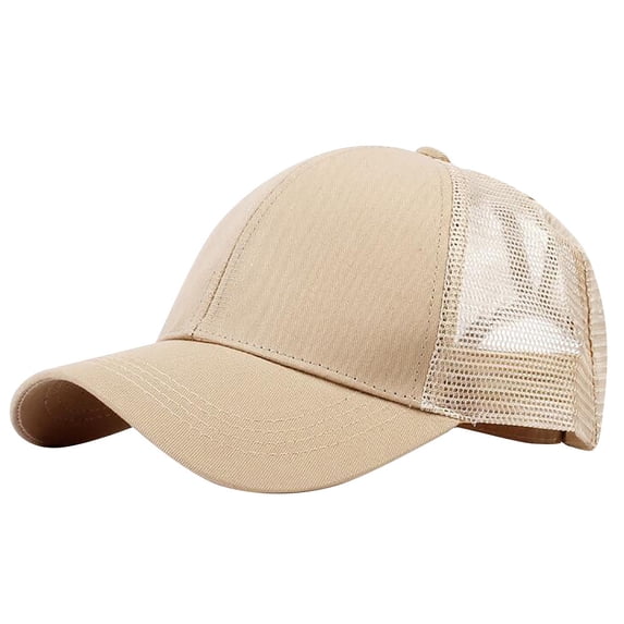 LIZUOJUN Under $5 Baseball Cap Trucker Hat Cotton Light Board Solid Color Men Outdoor Adjustable Strap for Daily Casual Everyday Outfit Street Style, Sun Hat, Brown