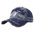 thumbnail image 1 of LIZUOJUN Under $5 Baseball Cap Trucker Hat Cotton Light Board Solid Color Outdoor Adjustable Strap for Daily Casual Everyday Outfit Street Style, Sun Hat, Blue, 1 of 2