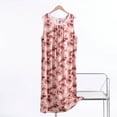 thumbnail image 1 of LIZUOJUN Under $5 Lounge Dress Nighties Long Nightgowns For Women Sleeveless Round Neck Floral Print Loose Maxi Length With Side Pockets Plus Size Breathable Summer Indoor Loungewear 3XL, 1 of 3