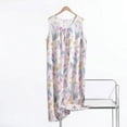 thumbnail image 1 of LIZUOJUN Under $5 Lounge Dress Nighties Long Nightgowns For Women Sleeveless Round Neck Floral Print Loose Maxi Length With Side Pockets Plus Size Breathable Summer Indoor Loungewear 5XL, 1 of 3
