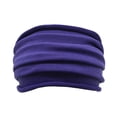 thumbnail image 1 of LIZUOJUN Under $5 Wide Ruched Headbands for Women Solid Color Head Hoop Soft Fabric Wide Brim Headbands Simple Sweet Elastic Hair Bands Daily Fashion Hair Accessories, Purple, 1 of 1