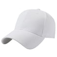 thumbnail image 1 of LIZUOJUN Under $6 Baseball Cap Trucker Hat Cotton Light Board Solid Color Outdoor Adjustable Strap for Daily Casual Everyday Outfit Street Style, Sun Hat, White, 1 of 4