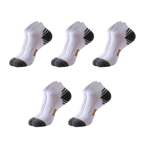 DailyChi Under $6 No Show Socks for Women 5 Pairs Cotton Athletic Socks Cushioned Sole Casual Socks Moisture Wicking Non Slip Socks Must Haves for Women Cushioned Sole Support, One Size