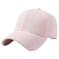 thumbnail image 1 of LIZUOJUN Under $7 Baseball Cap Trucker Hat Cotton Light Board Solid Color Outdoor Adjustable Strap for Daily Casual Everyday Outfit Street Style, Sun Hat, Pink, 1 of 4