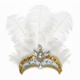 thumbnail image 1 of LIZUOJUN Colorful Headband Carnival Party Headpiece with Sequins Gemstones Showgirl Cosplay Accessories for Women White One Size, 1 of 7