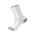 thumbnail image 1 of LIZUOJUN Crew Socks Durable Soft Breathable Spandex Polyester Comfortable Stretchy Moisture Wicking Reinforced Heel Reinforced Toe, Calf Socks, White, 1 of 7
