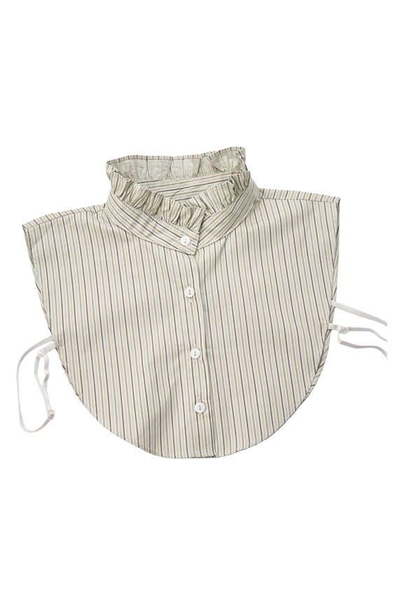 Detachable Collar Blouse for Women Fake Half Shirts Faux False Collar Versatile Blouse Collar for Layering Light Green One Size