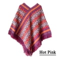 thumbnail image 1 of LIZUOJUN Ethnic Knit Poncho for Women Boho Geometric Cape Winter Wrap Holiday Gift for Cozy Holiday Wear for Holiday Casual Styling for Cold Weather Daily Wear One Size, 1 of 4