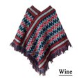 thumbnail image 1 of LIZUOJUN Ethnic Knit Poncho for Women Boho Geometric Cape Winter Wrap Holiday Gift for Cozy Outdoor Activities for Winter Daily Outfit for Everyday Winter Styling One Size, 1 of 4