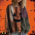 thumbnail image 1 of LIZUOJUN Fall Sweatshirt for Women Crew Neck Holiday Graphic Print Loose Fit Casual Long Sleeve Soft Fabric Comfortable Cozy Everyday Wear Pullover Tops, XXL, 1 of 6