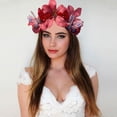 thumbnail image 1 of LIZUOJUN Flower Headband for Women Butterfly Hair Accessory Large Bloom Floral Headpiece Beach Vacation Party Halloween Wedding Hair Band, One Size, 1 of 8