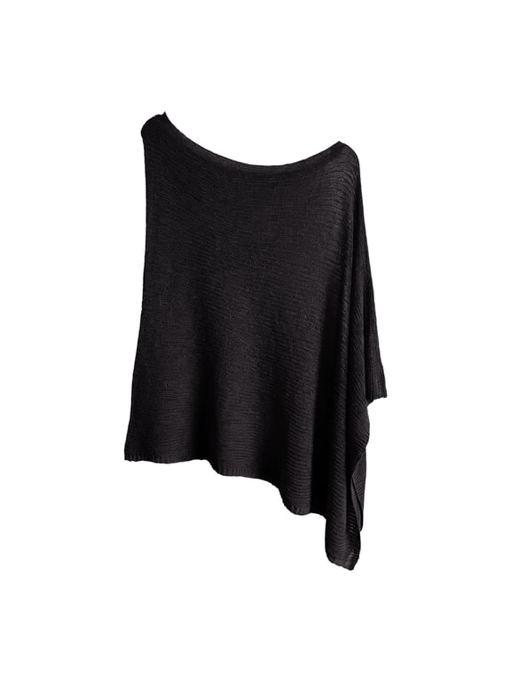 Knit Shawl Wrap for Women Lightweight Knit Open Weave Layering Ponchos for Fall and Winter and It Pairs Easily with Your Everyday Outfits, One Size