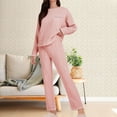 thumbnail image 1 of LIZUOJUN Pajama Sets for Women Long Sleeve Pants Sleepwear 2 Piece Lounge Set Soft Comfortable Breathable Pjs Loungewear Casual Pajama Casual Sleepwear - 2XL, 1 of 4