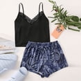 thumbnail image 1 of LIZUOJUN Pajamas For Women Set Lace Camisole Tops 2 Piece Sleepwear Summer Shorts Soft Breathable Lightweight Comfortable Loungewear Home Pajamas - L, 1 of 3