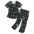 thumbnail image 1 of LIZUOJUN Pajamas for Women Set Short Sleeve Capri Pants Sleepwear 2 Piece Lounge Set Soft Comfy Breathable Pjs Loungewear Sleepwear Set - L, 1 of 4