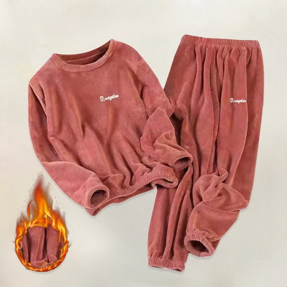 LIZUOJUN Plus Size Pajamas for Women Set Fleece Long Sleeve Pants Sleepwear 2 Piece Lounge Set Soft Cozy Warm Pjs Loungewear Casual Pajama Warm Cozy Sleepwear - 5XL