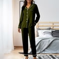thumbnail image 1 of LIZUOJUN Satin Pajama Set for Women Long Sleeve Pants Sleepwear 2 Piece Lounge Set Soft Comfortable Breathable Pjs Loungewear Notch Collar Pajama Casual Sleepwear - M, 1 of 9