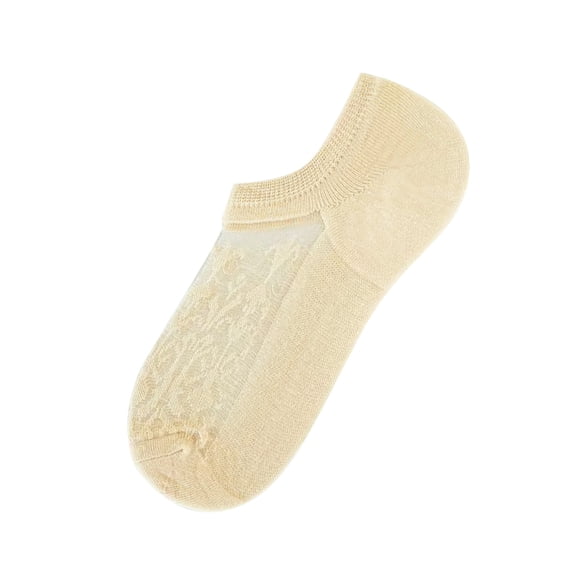 LIZUOJUN Sock Slippers Womens Socks Summer Invisible Breathable Shallow Mouth Invisible Socks Slipper House Socks Beige One Size