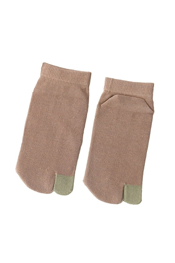 Socks 2Pcs Split Toe Socks Women Men Socks Non Slip Flop Socks for Sports Shoes Leather Shoes Sandals Fuzzy Crew Socks Coffee A