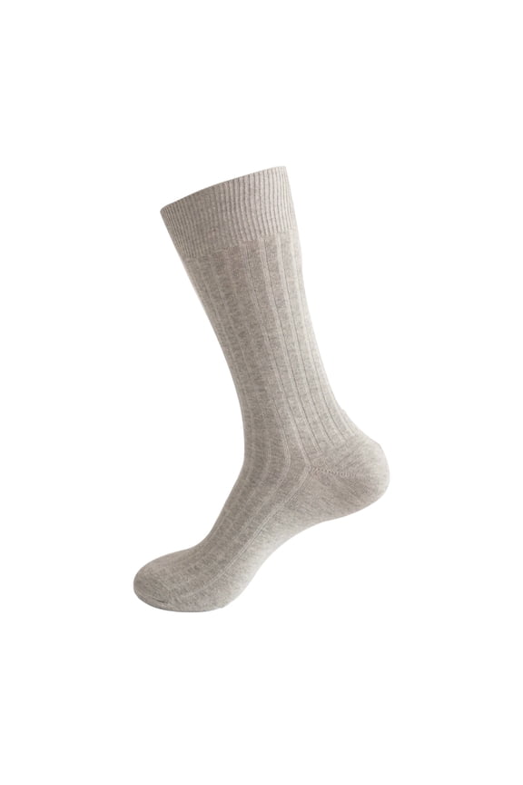 Socks Autumn Winter Men 's Mid Tube Solid Color Cotton Business Socks Winter Sleep Casual Fuzzy Crew No-Show Socks Socks Grey L