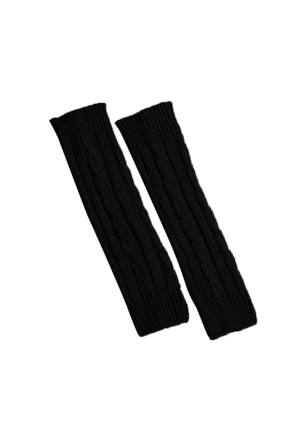 Socks Knitted Wool Winter Warm Leg Warmers Pile Warmers Thick Warmers Winter Sleep Casual Fuzzy Crew Socks Black One Size