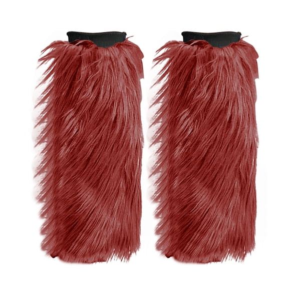 LIZUOJUN Stockings Autumn and Winter Plush Socks Long Warm Stage Performance High Leg Guards Female Thigh High Stockings Sheer Stockings Wine Red S