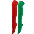 thumbnail image 1 of LIZUOJUN Stockings Womens Long Socks Pure Color Socks Thigh High Socks Over the Knee Socks Festival Christmas Thigh High Sheer Stockings A One Size, 1 of 2